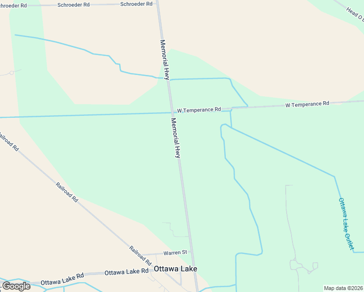 map of restaurants, bars, coffee shops, grocery stores, and more near 8892 Memorial Highway in Ottawa Lake