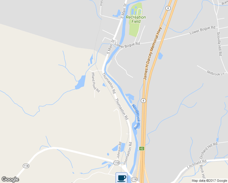 map of restaurants, bars, coffee shops, grocery stores, and more near 64 Thomaston Road in Harwinton