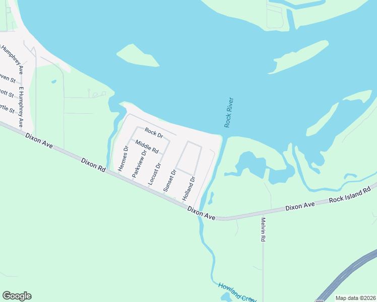map of restaurants, bars, coffee shops, grocery stores, and more near 1005 Sunset Drive in Rock Falls