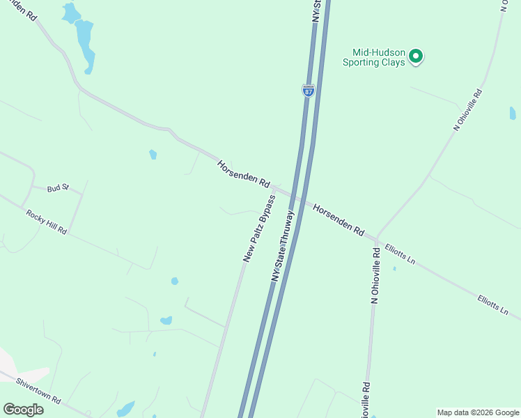 map of restaurants, bars, coffee shops, grocery stores, and more near 223 North Putt Corners Road in New Paltz