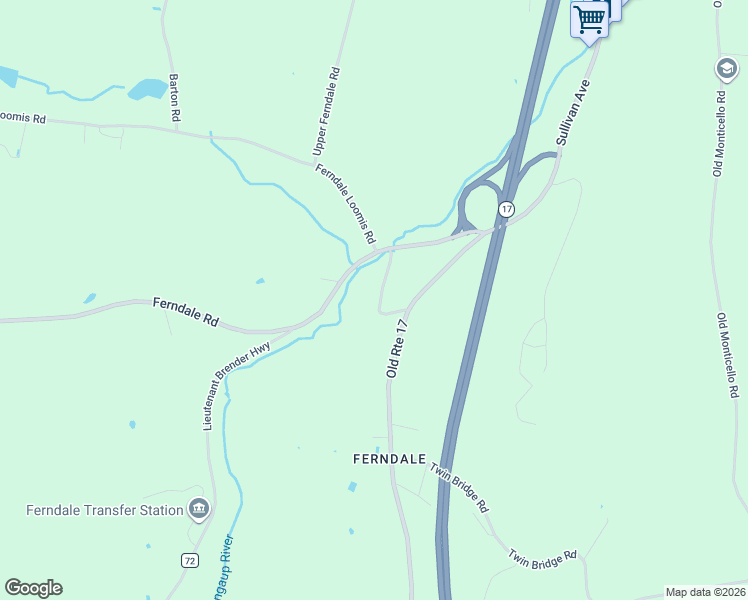 map of restaurants, bars, coffee shops, grocery stores, and more near 22 Station Hill Road in Ferndale