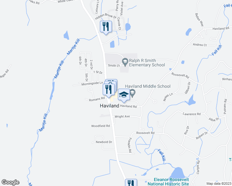 map of restaurants, bars, coffee shops, grocery stores, and more near 5 Alexander Drive in Hyde Park