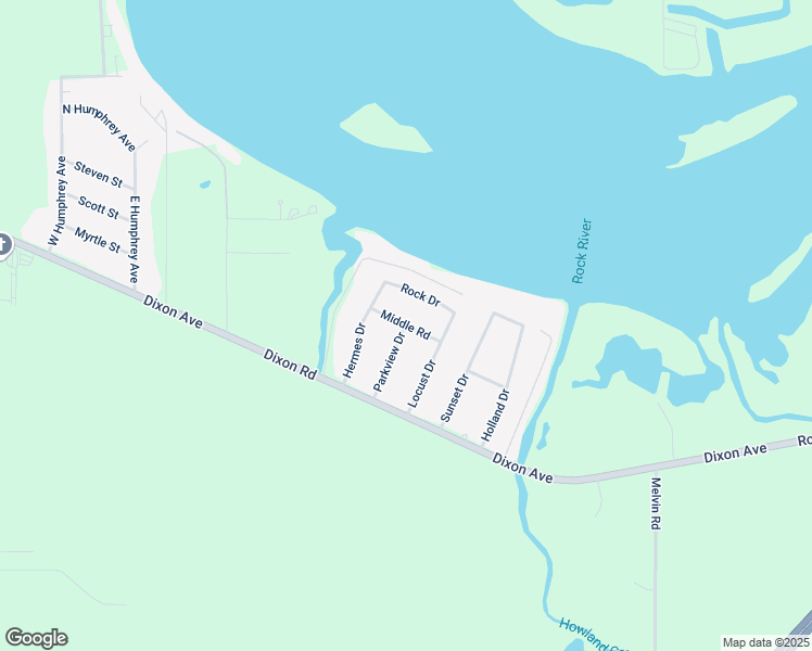 map of restaurants, bars, coffee shops, grocery stores, and more near 3110 Middle Road in Rock Falls