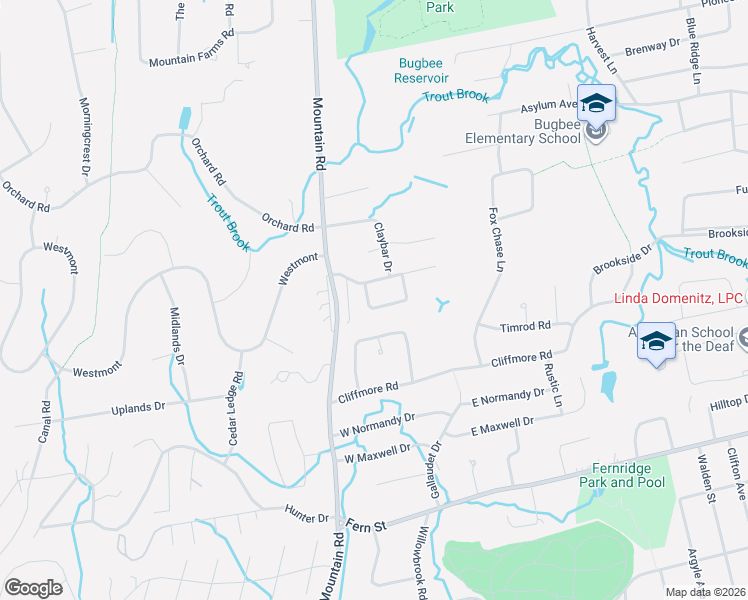 map of restaurants, bars, coffee shops, grocery stores, and more near 40 Berwyn Road in West Hartford