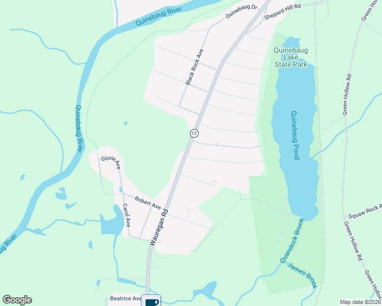 map of restaurants, bars, coffee shops, grocery stores, and more near 444 Wauregan Road in Killingly