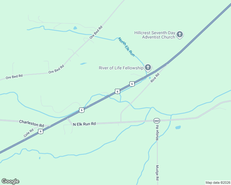 map of restaurants, bars, coffee shops, grocery stores, and more near 12654 U.S. 6 in Mansfield