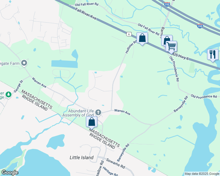 map of restaurants, bars, coffee shops, grocery stores, and more near 90 Hollister Road in Swansea