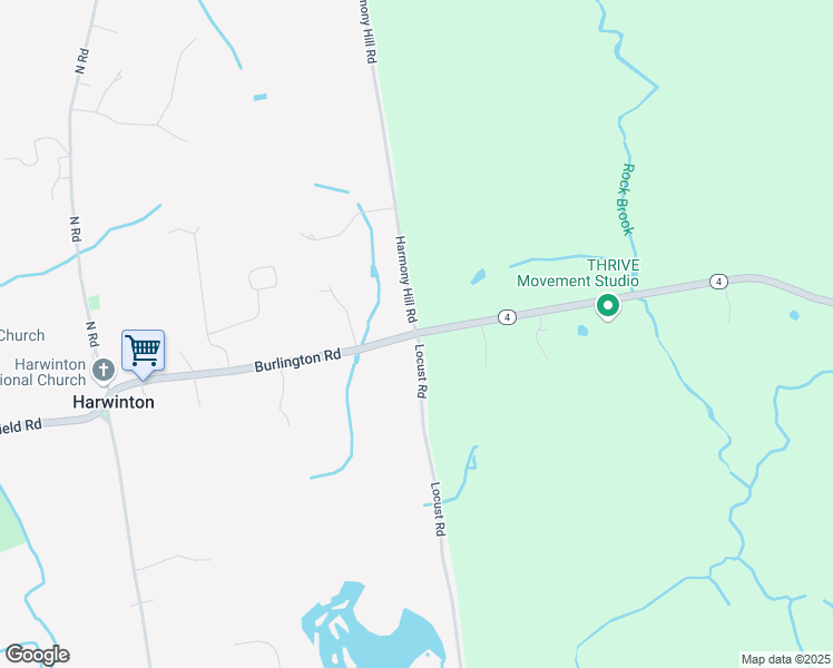 map of restaurants, bars, coffee shops, grocery stores, and more near in Harwinton