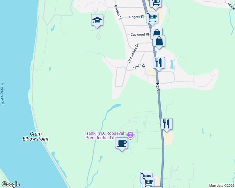 map of restaurants, bars, coffee shops, grocery stores, and more near 17 Valley View Road in Hyde Park