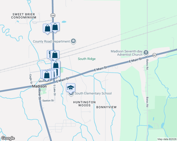 map of restaurants, bars, coffee shops, grocery stores, and more near 291 East Main Street in Madison