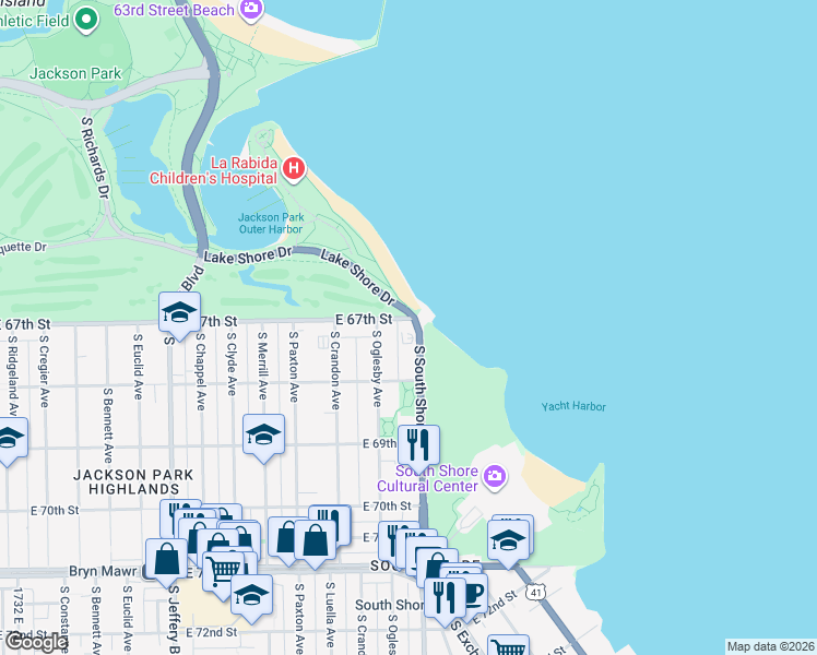 map of restaurants, bars, coffee shops, grocery stores, and more near in Chicago