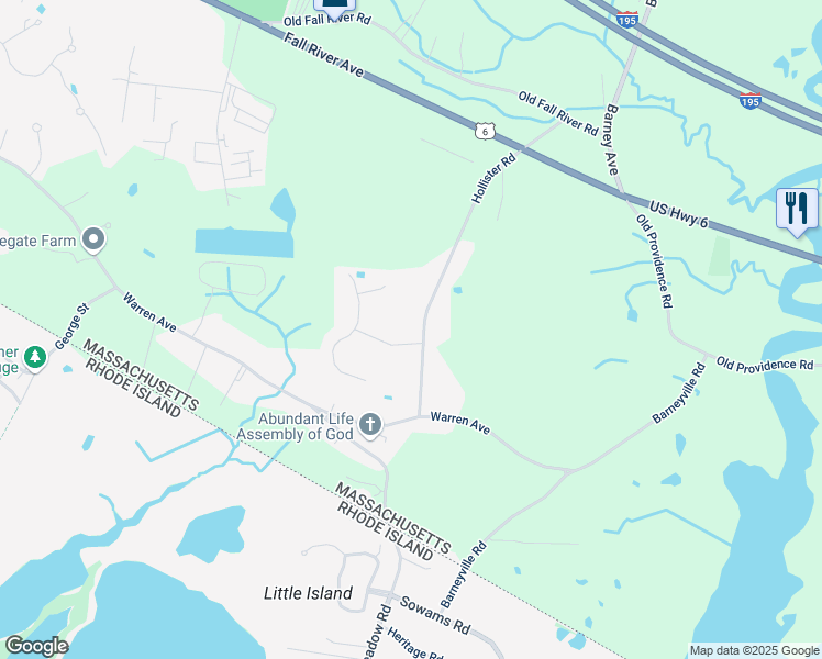 map of restaurants, bars, coffee shops, grocery stores, and more near 90 Hollister Road in Swansea