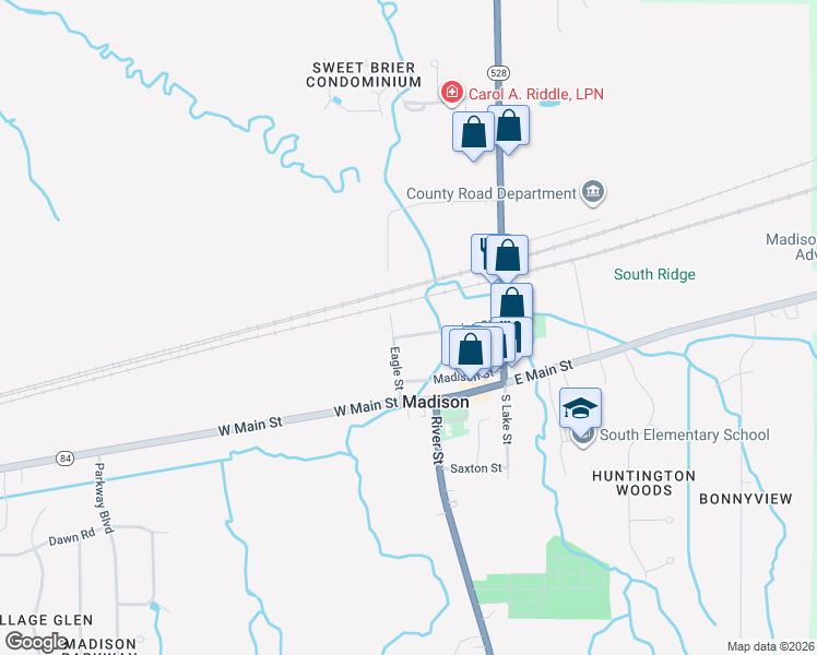 map of restaurants, bars, coffee shops, grocery stores, and more near 156 Union St in Madison