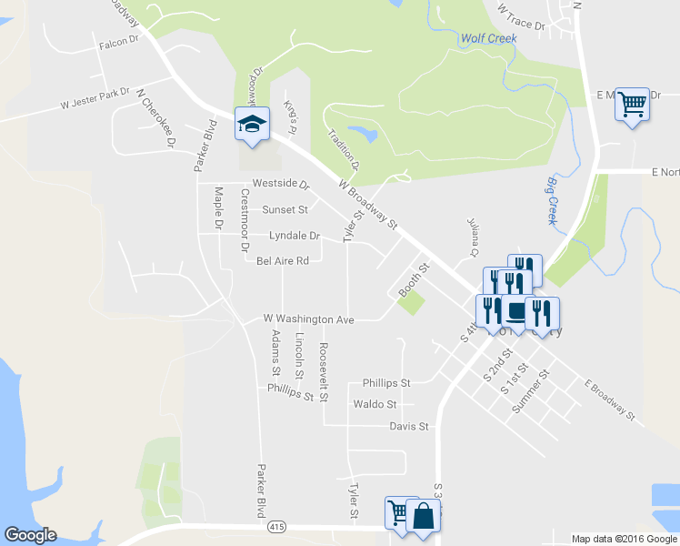 map of restaurants, bars, coffee shops, grocery stores, and more near 312 Tyler St in Polk City