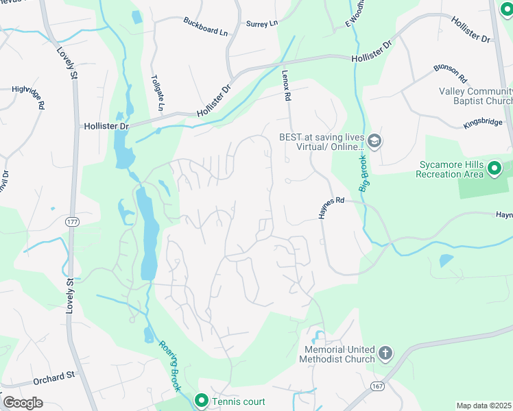 map of restaurants, bars, coffee shops, grocery stores, and more near 12 Byron Drive in Avon