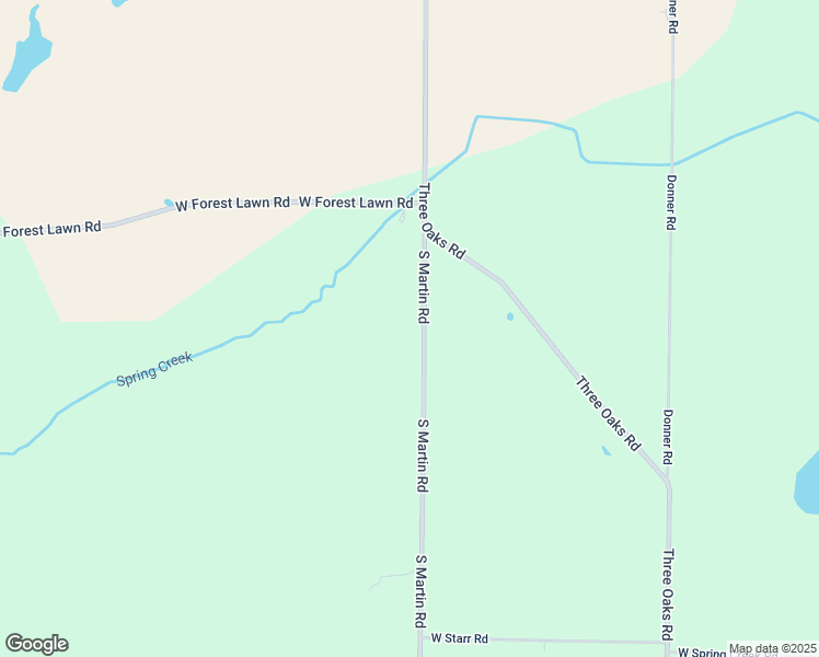 map of restaurants, bars, coffee shops, grocery stores, and more near 19090 South Martin Road in Three Oaks