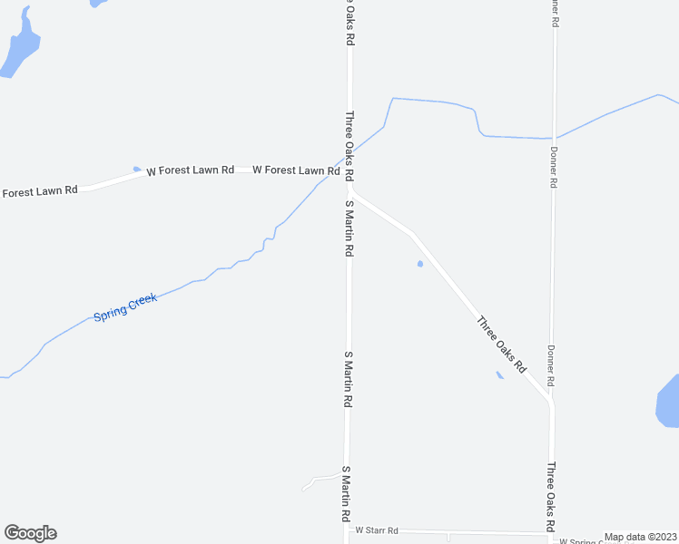 map of restaurants, bars, coffee shops, grocery stores, and more near 19090 South Martin Road in Three Oaks