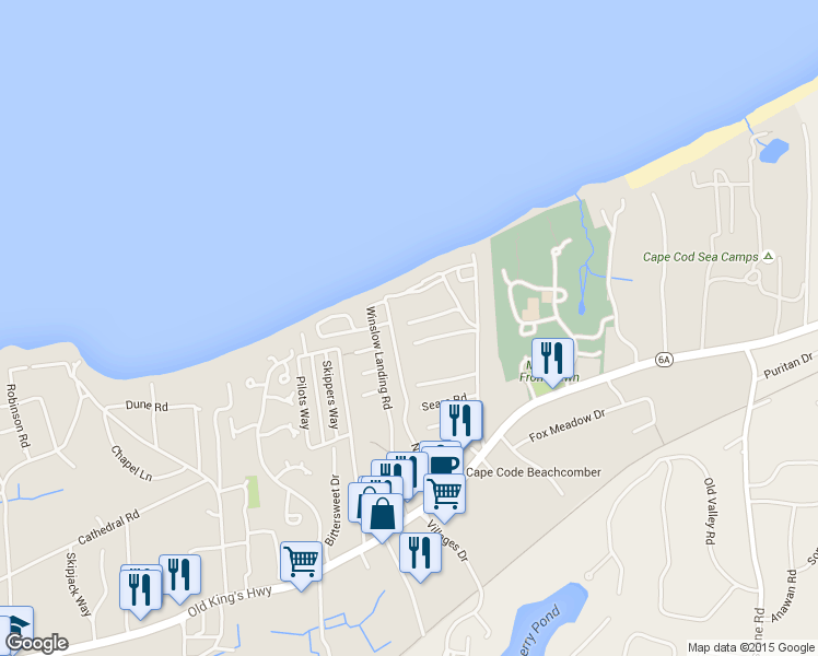 map of restaurants, bars, coffee shops, grocery stores, and more near 51 Gilbert Rd in Brewster