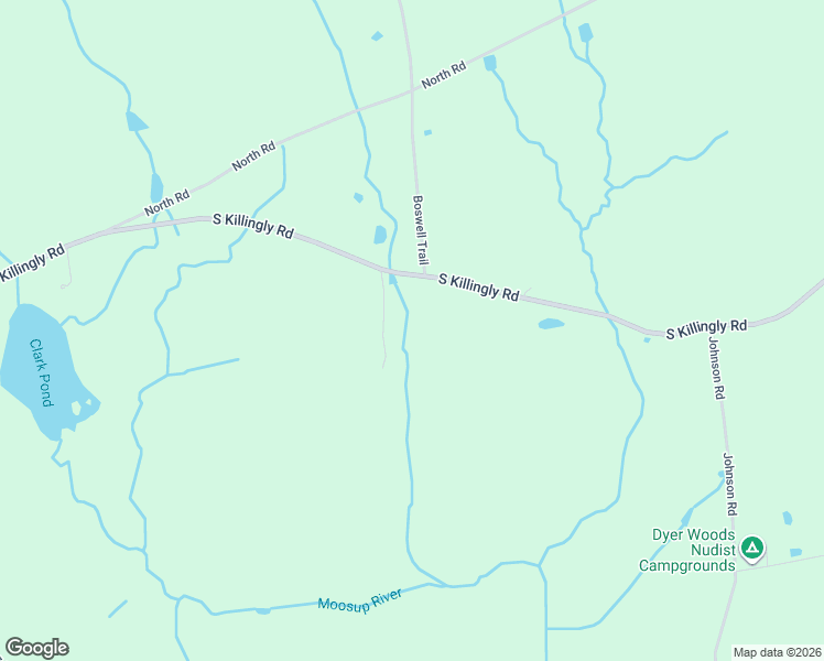 map of restaurants, bars, coffee shops, grocery stores, and more near 112 South Killingly Road in Foster