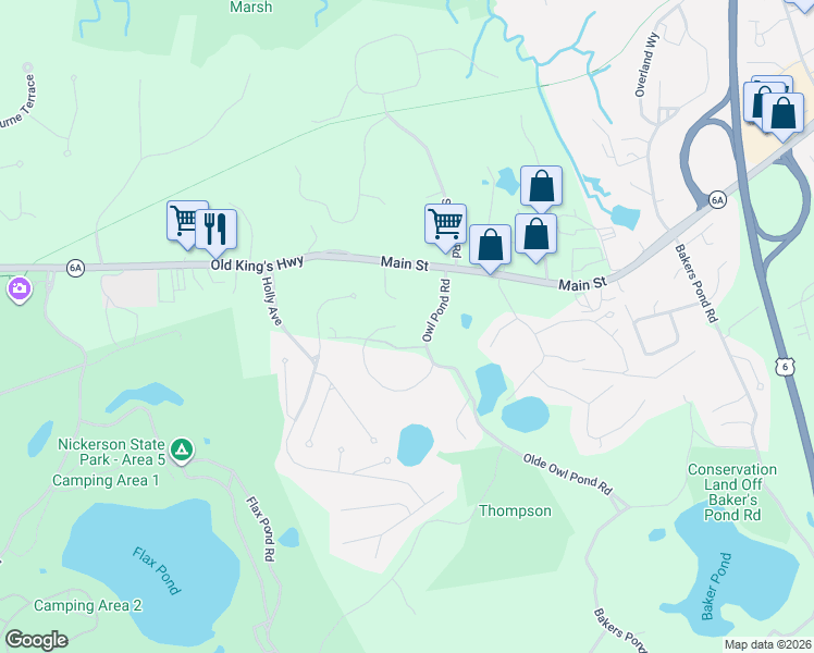 map of restaurants, bars, coffee shops, grocery stores, and more near 170 Pell's Fishing Road in Brewster
