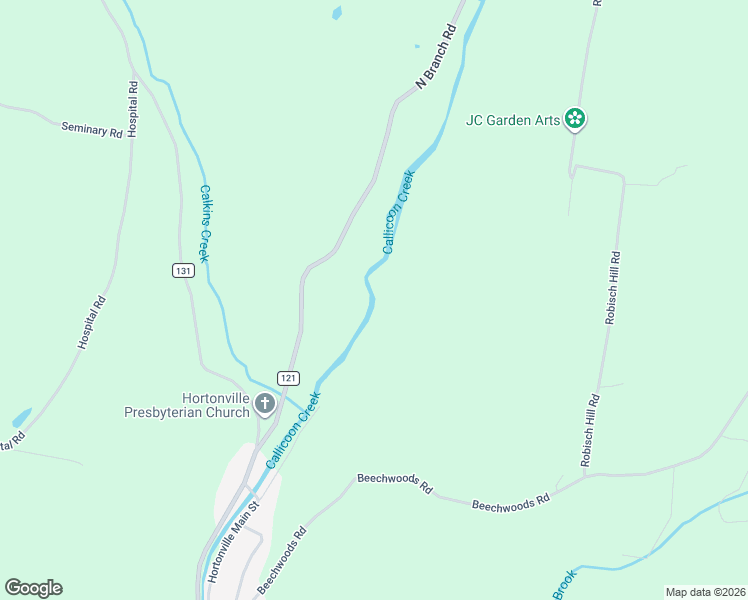 map of restaurants, bars, coffee shops, grocery stores, and more near 166 County Route 121 in Callicoon