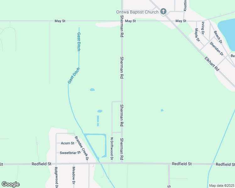map of restaurants, bars, coffee shops, grocery stores, and more near 70510 Sherman Road in Edwardsburg