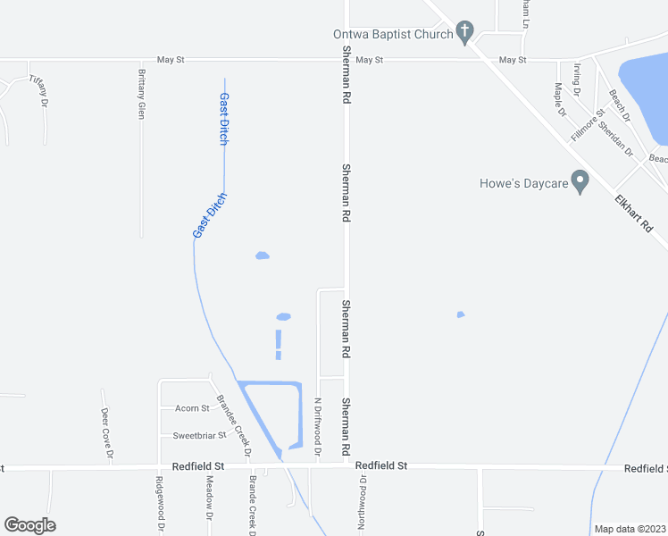 map of restaurants, bars, coffee shops, grocery stores, and more near 70510 Sherman Road in Edwardsburg