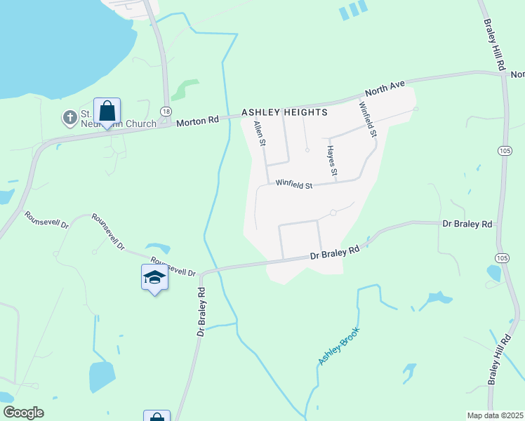 map of restaurants, bars, coffee shops, grocery stores, and more near 47 Winfield Street in Freetown