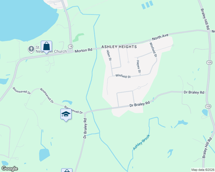 map of restaurants, bars, coffee shops, grocery stores, and more near 47 Winfield Street in Freetown