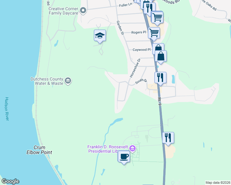 map of restaurants, bars, coffee shops, grocery stores, and more near 7 Valley View Rd in Hyde Park