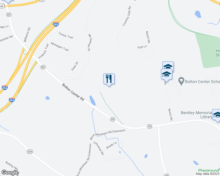 map of restaurants, bars, coffee shops, grocery stores, and more near 20 Dimock Lane in Bolton