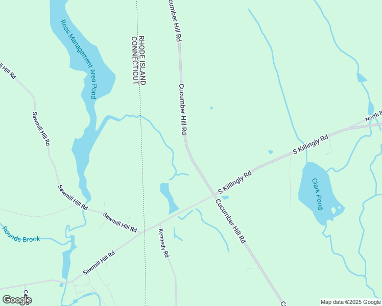 map of restaurants, bars, coffee shops, grocery stores, and more near 108 Cucumber Hill Road in Foster