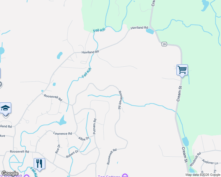 map of restaurants, bars, coffee shops, grocery stores, and more near 175 Roosevelt Road in Hyde Park