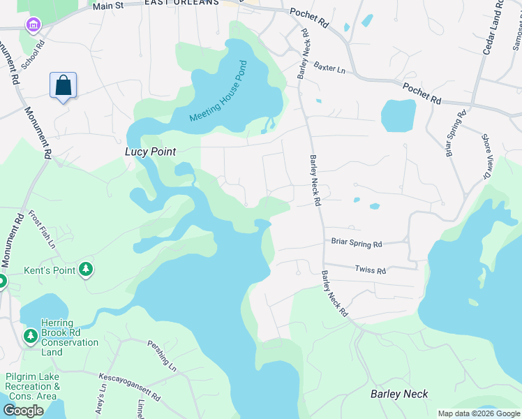 map of restaurants, bars, coffee shops, grocery stores, and more near 30 Cedar Cove Road in Orleans