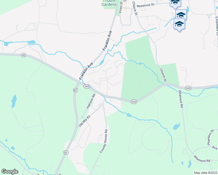 map of restaurants, bars, coffee shops, grocery stores, and more near 1 Bennett Common in Millbrook
