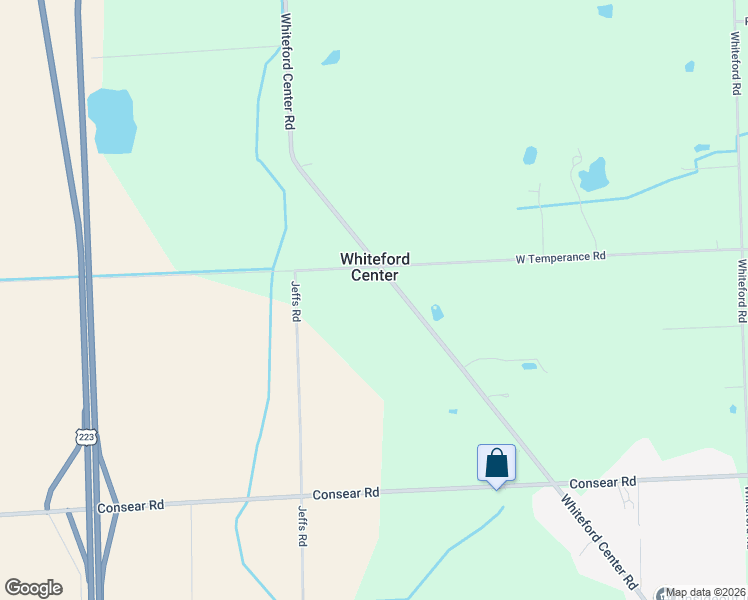 map of restaurants, bars, coffee shops, grocery stores, and more near 8801 Whiteford Center Road in Ottawa Lake