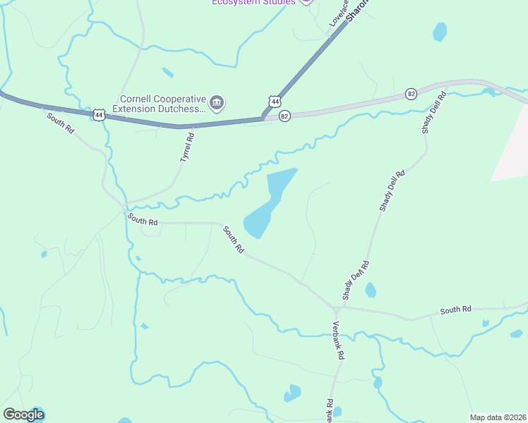 map of restaurants, bars, coffee shops, grocery stores, and more near 159 South Road in Millbrook