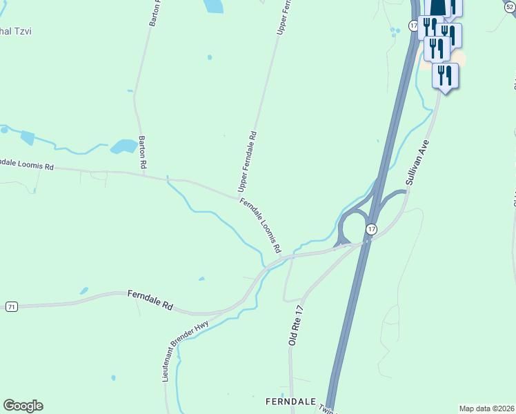 map of restaurants, bars, coffee shops, grocery stores, and more near 515 Ferndale Loomis Road in Liberty