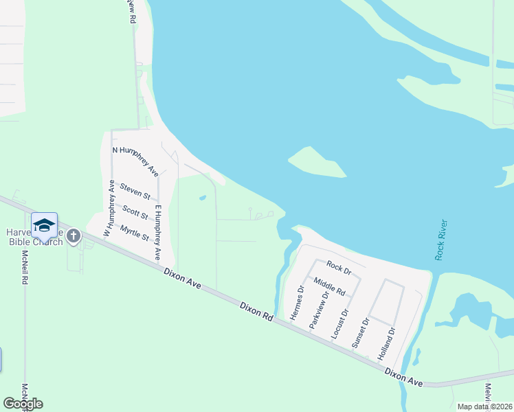 map of restaurants, bars, coffee shops, grocery stores, and more near 2609 East Hill Drive in Rock Falls