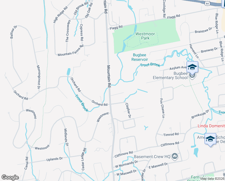 map of restaurants, bars, coffee shops, grocery stores, and more near 478 Mountain Road in West Hartford