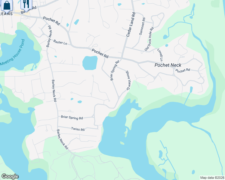 map of restaurants, bars, coffee shops, grocery stores, and more near 21 Dale Ann Drive in Orleans