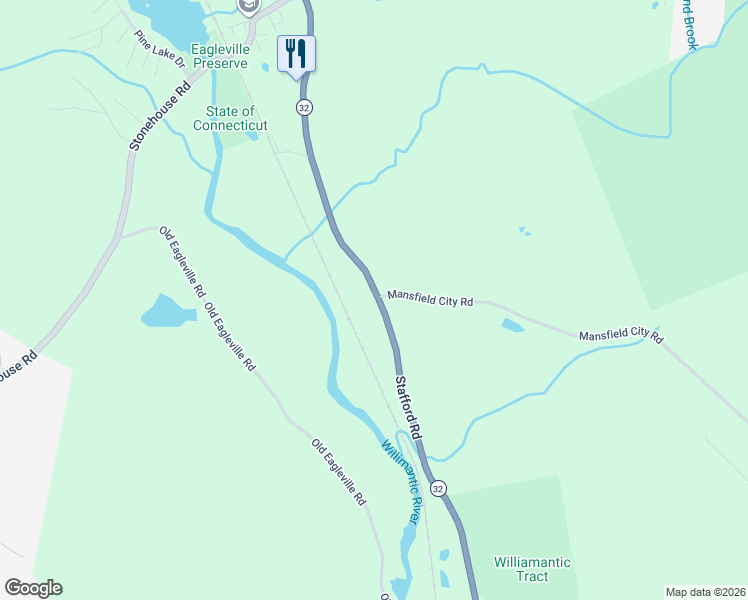 map of restaurants, bars, coffee shops, grocery stores, and more near 743 Stafford Road in Mansfield