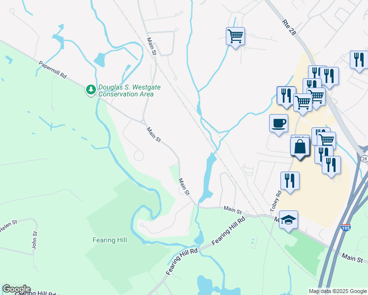 map of restaurants, bars, coffee shops, grocery stores, and more near 881 Main Street in West Wareham