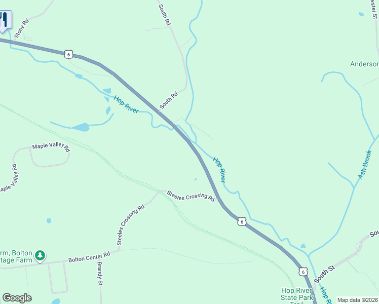 map of restaurants, bars, coffee shops, grocery stores, and more near 685 Hop River Road in Bolton