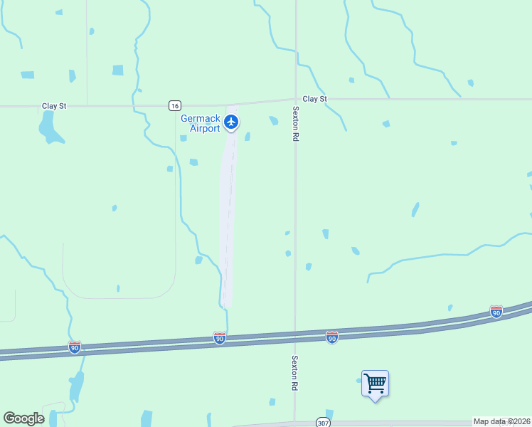 map of restaurants, bars, coffee shops, grocery stores, and more near 1945 Sexton Road in Austinburg