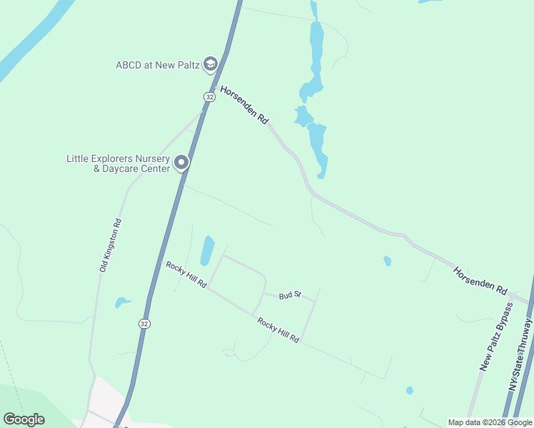 map of restaurants, bars, coffee shops, grocery stores, and more near 16 Hickory Hill Road in New Paltz