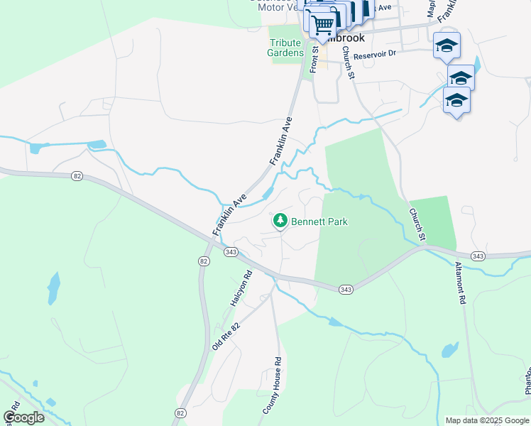 map of restaurants, bars, coffee shops, grocery stores, and more near 9 Bennett Common Way in Washington