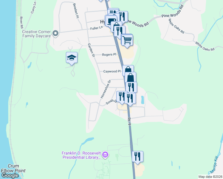 map of restaurants, bars, coffee shops, grocery stores, and more near 16 Calmer Place in Hyde Park