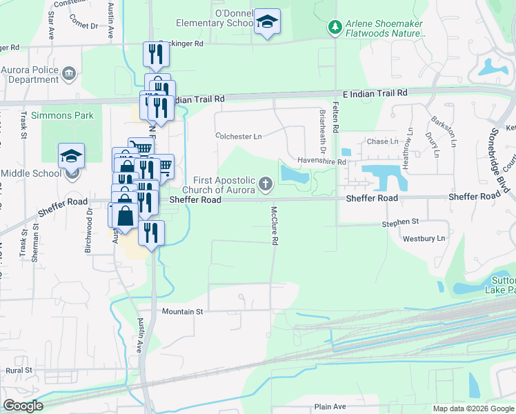 map of restaurants, bars, coffee shops, grocery stores, and more near in 