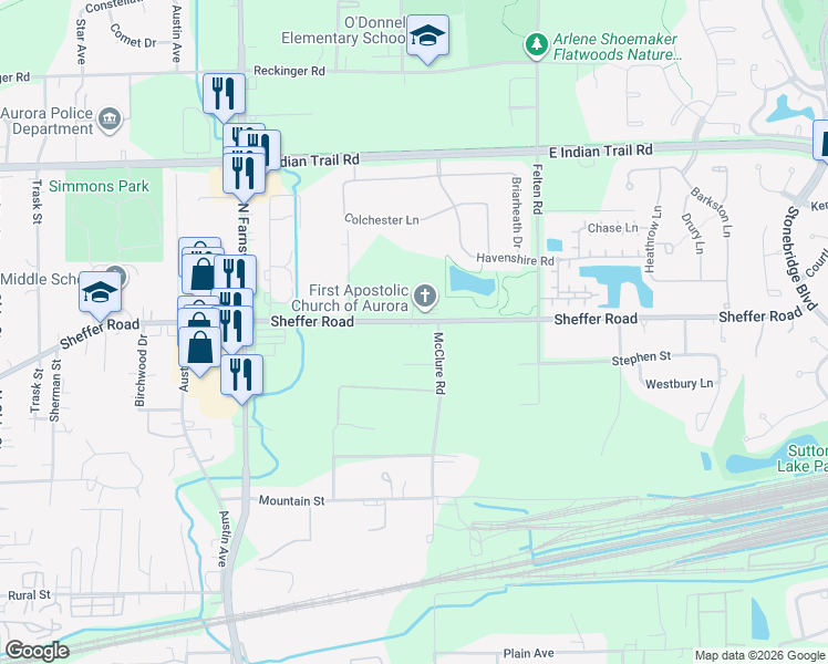 map of restaurants, bars, coffee shops, grocery stores, and more near in 